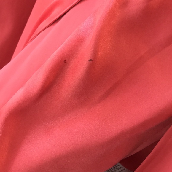 Talbots Coral Button Up Rain Trench Coat Size M - Picture 15 of 17